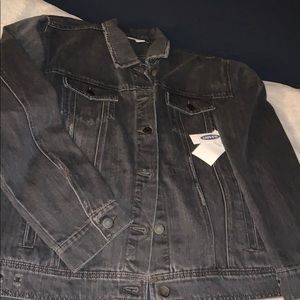 Black denim jacket